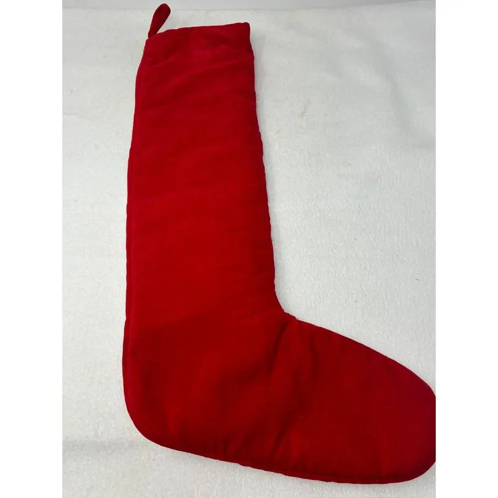 Vintage '73 Needlepoint Christmas Stocking Handmade Wool Cross Stitch‎